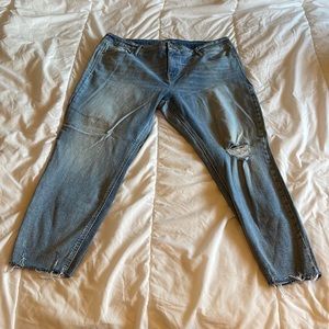 Plus size Medium wash skinny ankle length jeans